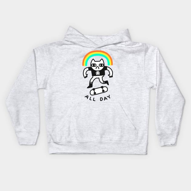 Sick Kick Flips Kids Hoodie by obinsun